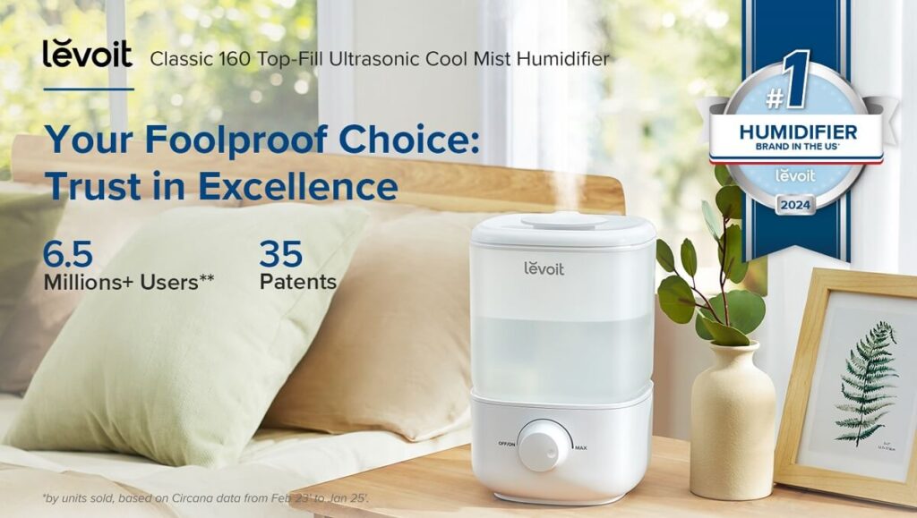 Levoit Classic 160 Top Fill Ultrasonic Cool Mist Humidifier Reviews