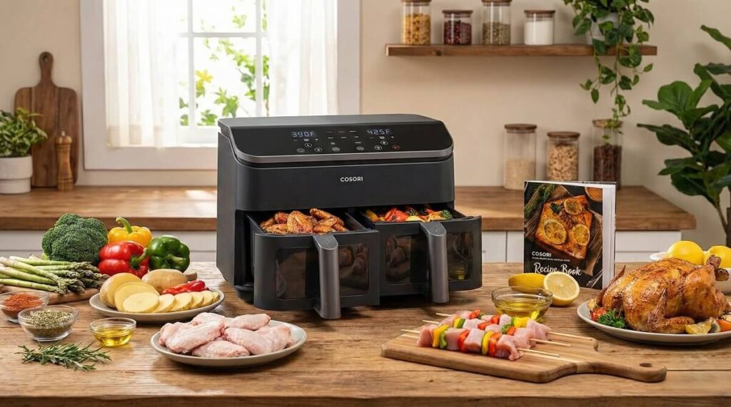 Cosori Dual Air Fryer 10-in-1 Double Baskets 9 Qt Reviews