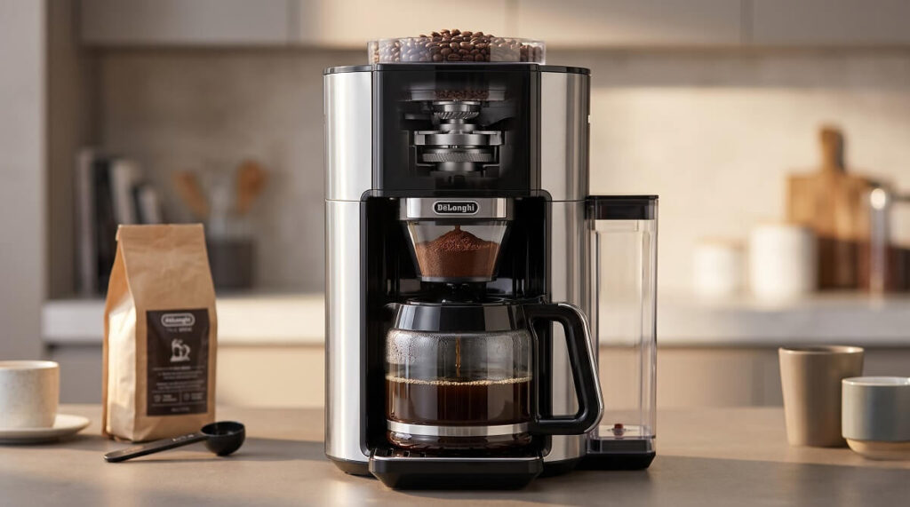 De'Longhi True Brew Drip Coffee Maker Built in Grinder