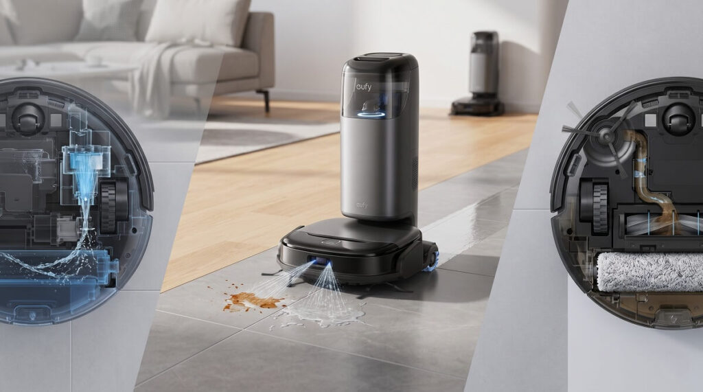 eufy Omni S1 Pro Robot Vacuum HydroJet System with Roller Mop