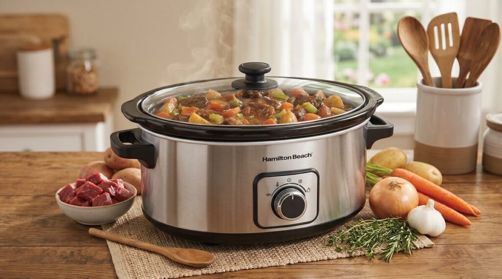 Hamilton Beach 6-Quart Slow Cooker with 3 Cooking Settings