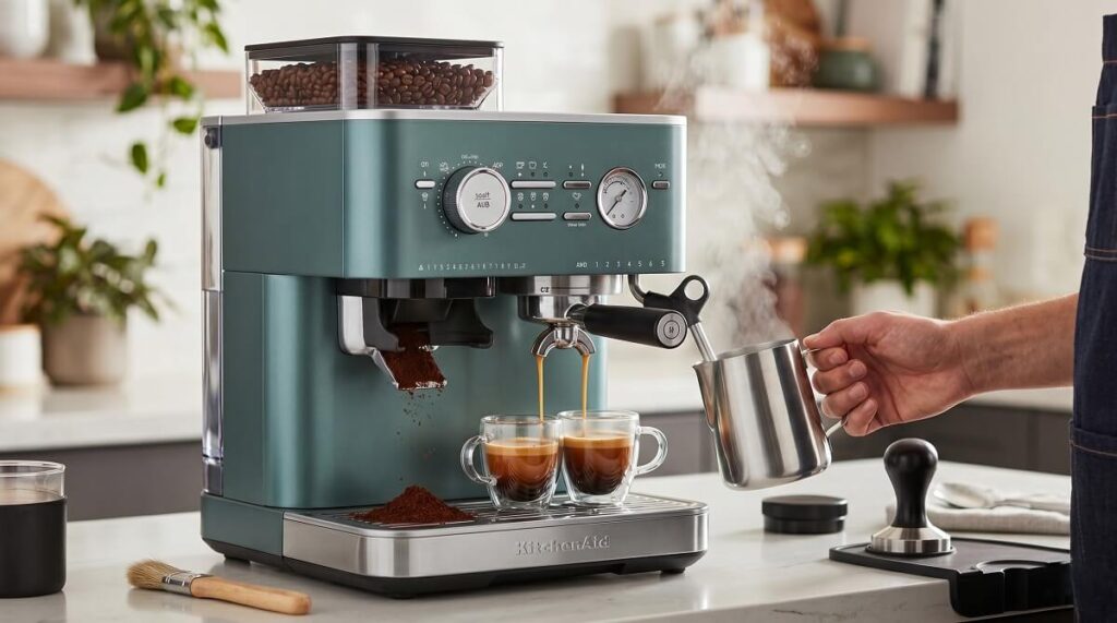 KitchenAid Semi Automatic Espresso Machine with Burr Grinder